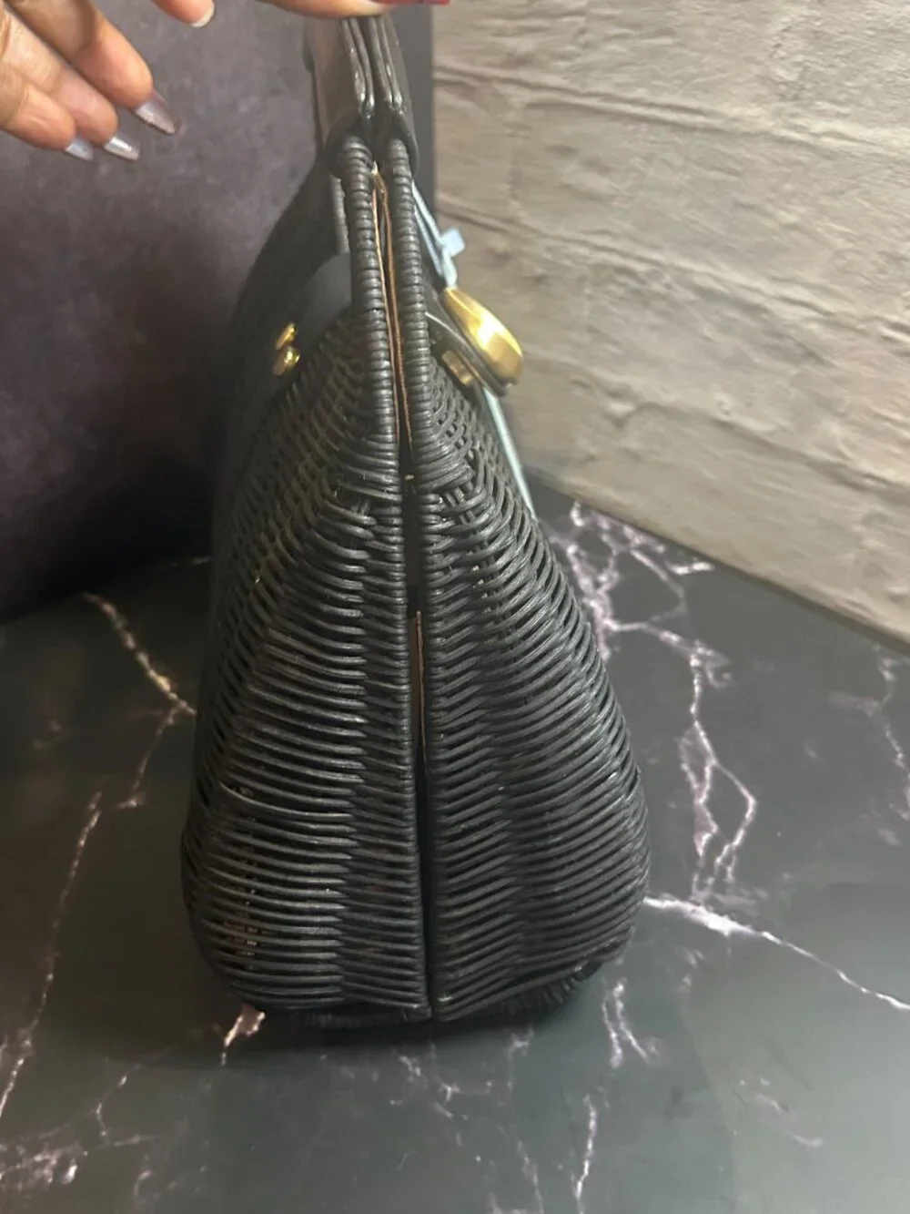 ANTONIO MELANI LENA STRAW CLUTCH